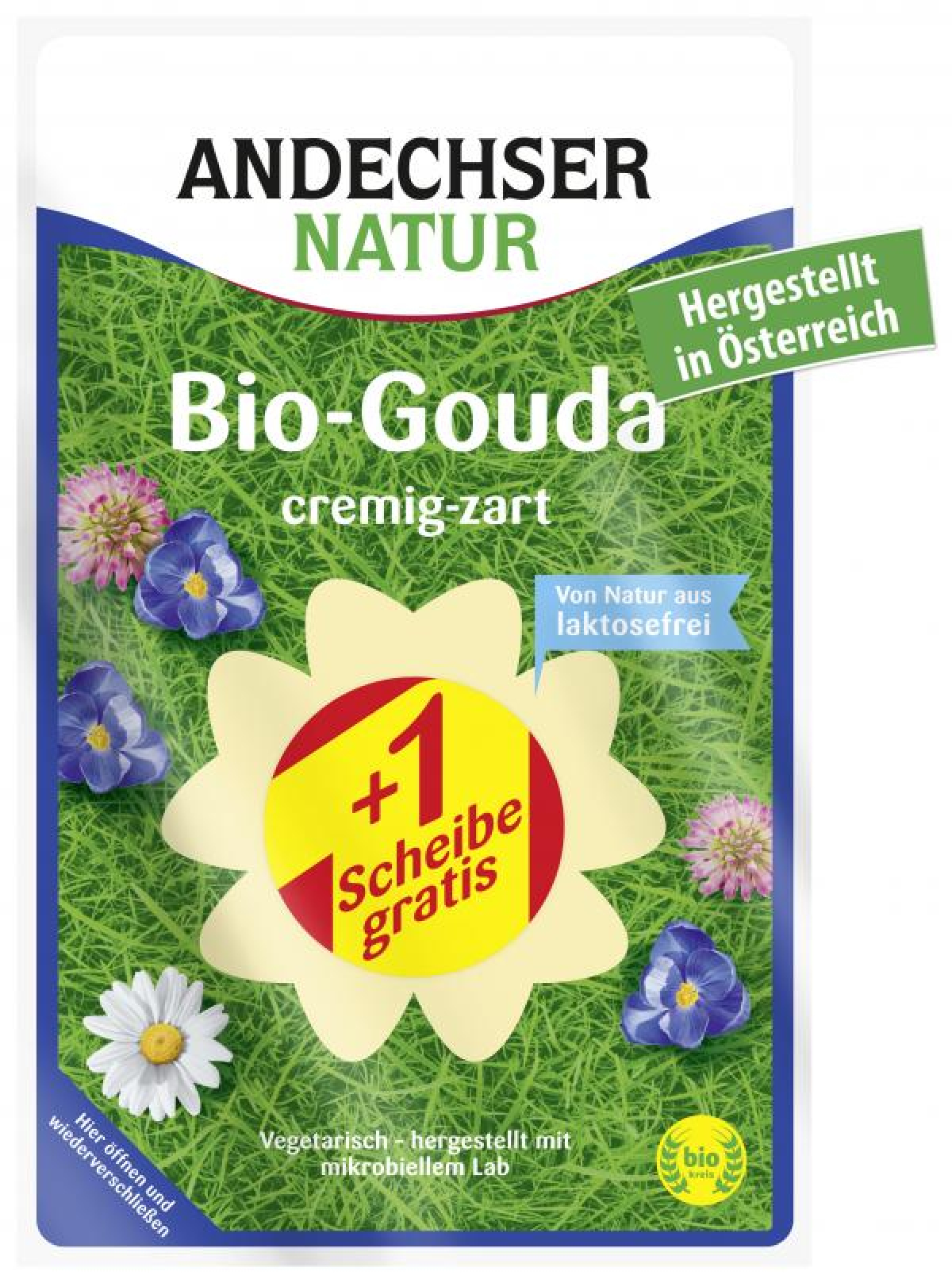 Gouda in Scheiben BIOKREIS 48% (Aktion +1 Scheibe)