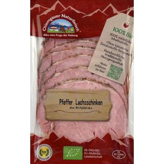Pfeffer-Lachsschinken geschnitten