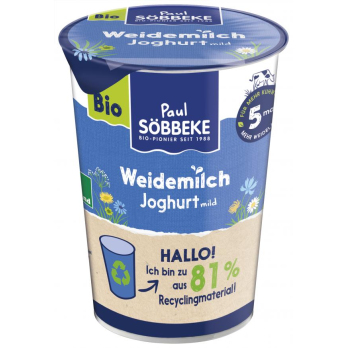Weidemilch Joghurt mild Natur, 3,8% (Becher)