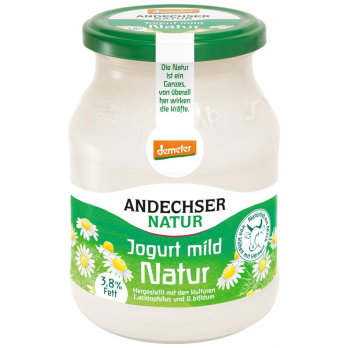 Joghurt mild Natur, 3,8%, Demeter (Pfandglas)