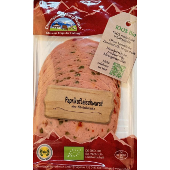 Paprikafleischwurst geschnitten